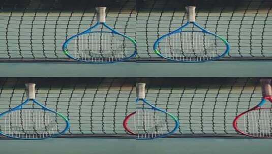 网球中使用的球拍高清在线视频素材下载
