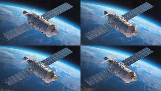 科技地球卫星通信高清在线视频素材下载