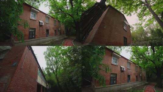 八十年代老房子旧房子红砖房高清在线视频素材下载