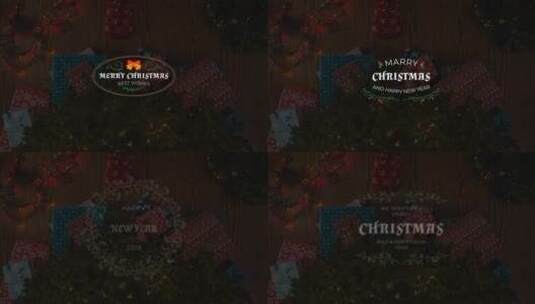 优雅喜悦圣诞节全屏标题字幕呼出AE模板高清AE视频素材下载