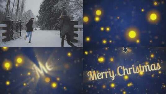 圣诞节可爱动画假期视频照片展示AE模板高清AE视频素材下载