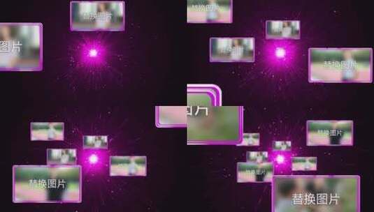 4K粉紫色汇聚片头开场视频高清AE视频素材下载