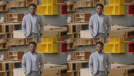 展现专业自信的现代职场男性形象高清在线视频素材下载