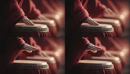 鼓声阵阵气势磅礴传统文化底蕴深厚高清在线视频素材下载