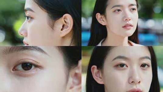 女性眼睛微距特写高清在线视频素材下载