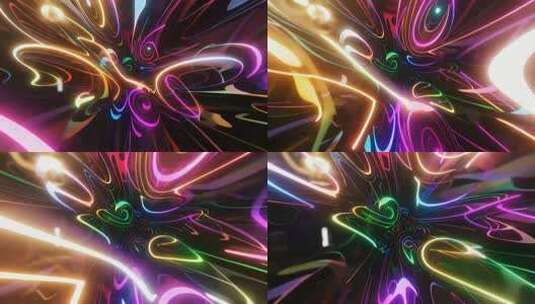 彩色动感光线舞台背景素材高清在线视频素材下载