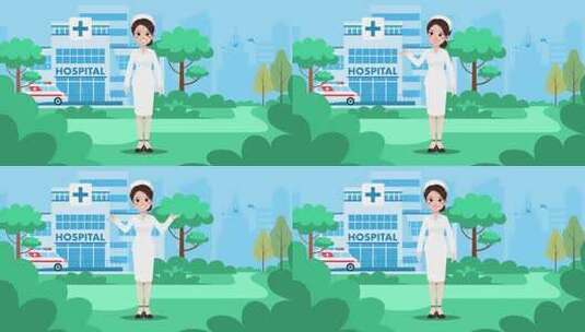 【原创】mg动画人物女医生、女护士解说高清AE视频素材下载