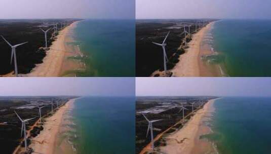木兰湾 海南文昌 木兰湾 大风车 海洋 风光高清在线视频素材下载