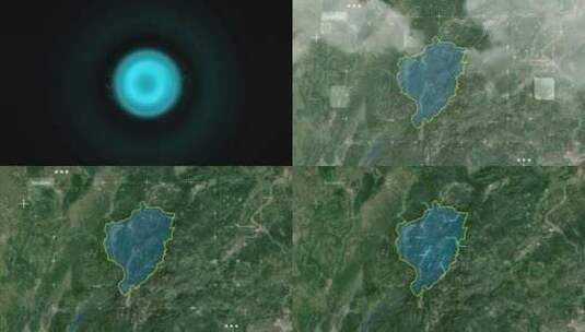 炎陵县-地图高清在线视频素材下载