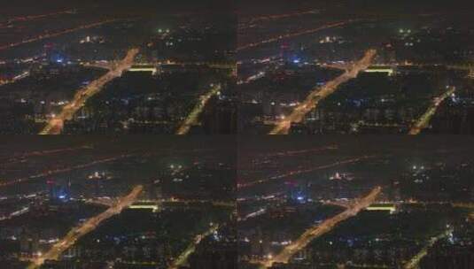航拍高架桥快速路夜景素材高清在线视频素材下载