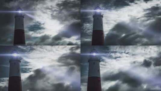 日落时分的大灯塔高清在线视频素材下载