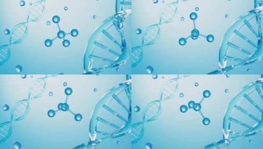 DNA 和分子结构动画高清在线视频素材下载