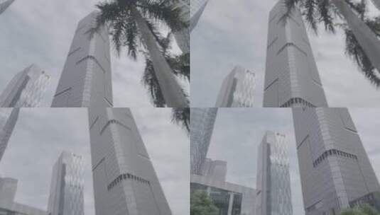 福州金融街街景高清在线视频素材下载