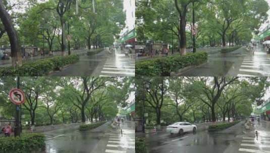 城市雨季下雨素材实拍高清在线视频素材下载