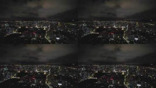 浙江温州城市夜景灯光航拍高清在线视频素材下载