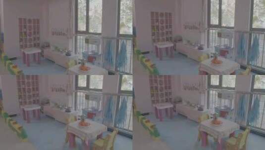 幼儿园里的厨房 餐具模型 学习高清在线视频素材下载