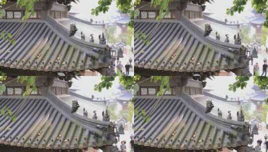 杭州径山寺 屋檐 屋顶 龙 龙头高清在线视频素材下载