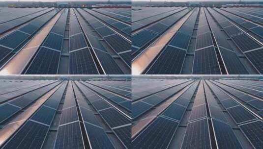 太阳能发电站新能源光伏发电高清在线视频素材下载