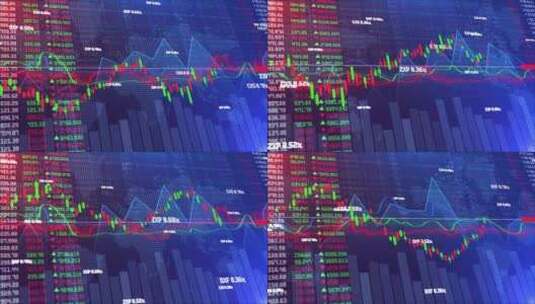 股市大盘交易概念k线动态高清在线视频素材下载