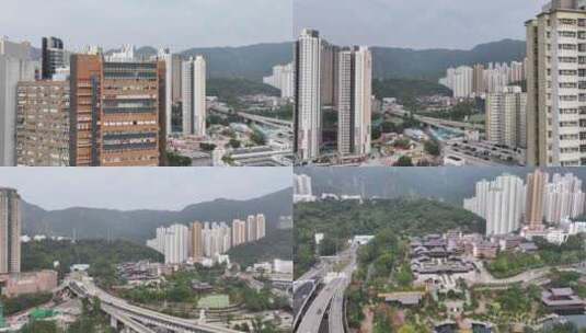 香港南莲园池航拍高清在线视频素材下载
