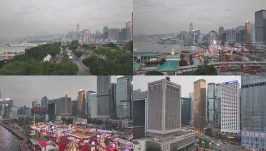 香港中环迷你摩天轮高清在线视频素材下载