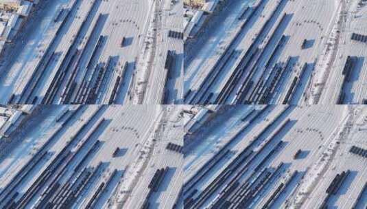 火车 雪国列车 哈尔滨南站 轨道 交通工具高清在线视频素材下载