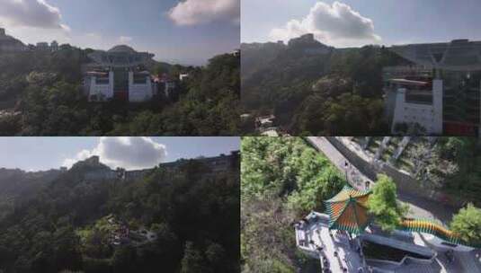 香港太平山顶建筑航拍高清在线视频素材下载