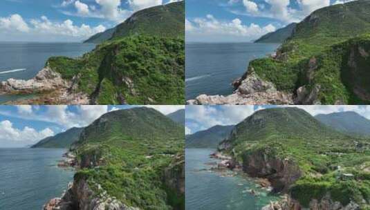 风景，无人机航拍，深圳，海边风景高清在线视频素材下载