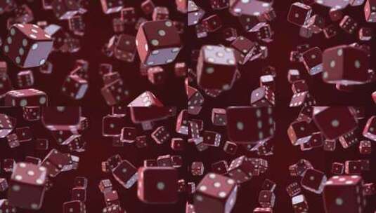 骰子视频素材  骰子漂浮大量的骰子高清在线视频素材下载