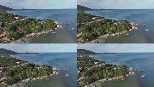 泰国苏梅岛拉迈海滩海滨度假自然风光航拍高清在线视频素材下载