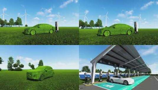 新能源汽车 碳中和碳达峰 双碳目标高清在线视频素材下载