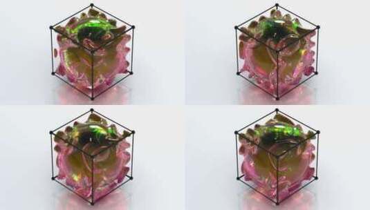 变形3D玻璃物体17高清在线视频素材下载