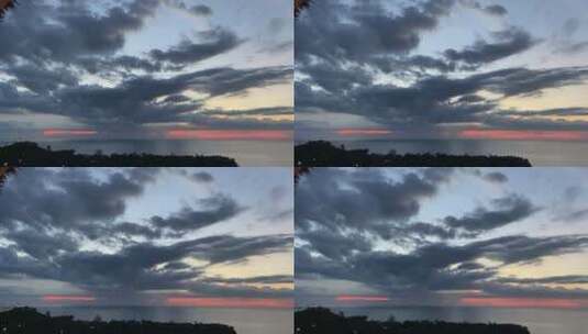高清实拍夕阳下的大海高清在线视频素材下载