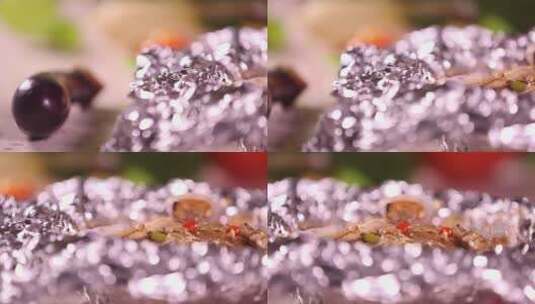 美食锡纸海鲜蛏子花蛤 (5)高清在线视频素材下载