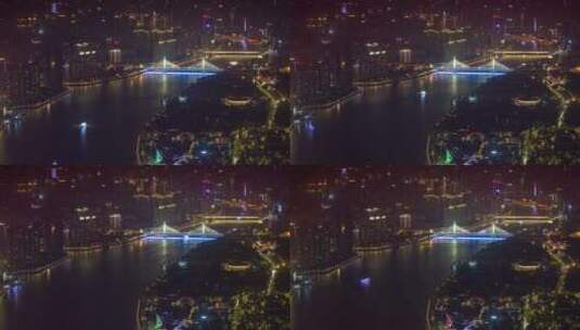 广州两边夜景延时摄影高清在线视频素材下载