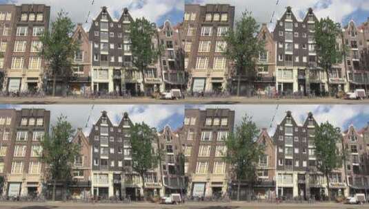 荷兰的山墙建筑高清在线视频素材下载