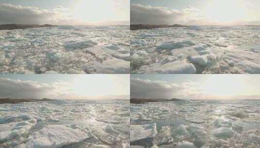 北极上的冰川高清在线视频素材下载