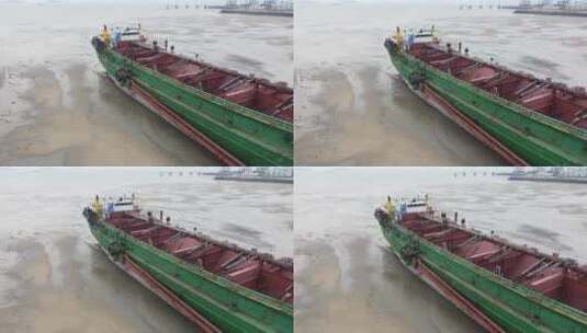 航拍福州江阴港国际码头4K实拍视频高清在线视频素材下载