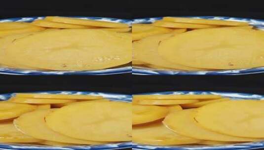卤土豆片素材凉拌菜食品4k视频旋转展示高清在线视频素材下载
