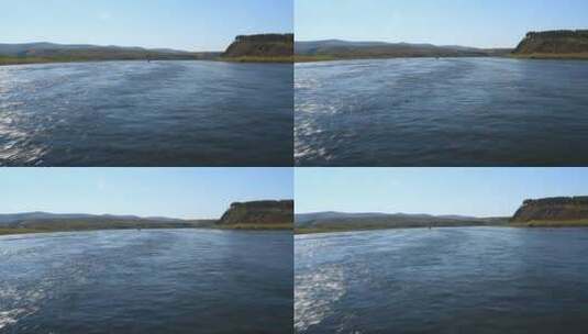黑龙江宽阔的河面高清在线视频素材下载