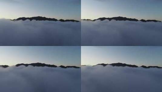 日出前航拍云海高清在线视频素材下载