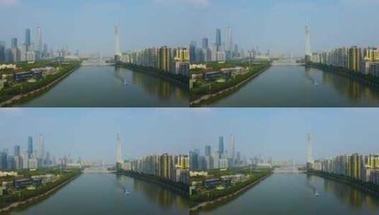 4k高清航拍一线城市广州城市风光高清在线视频素材下载