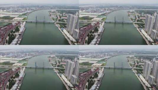 天津滨海新区海门大桥高清在线视频素材下载