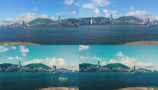 香港维多利亚港口延时高清在线视频素材下载