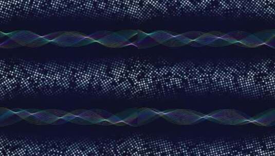 粒子光点线条波动高清在线视频素材下载