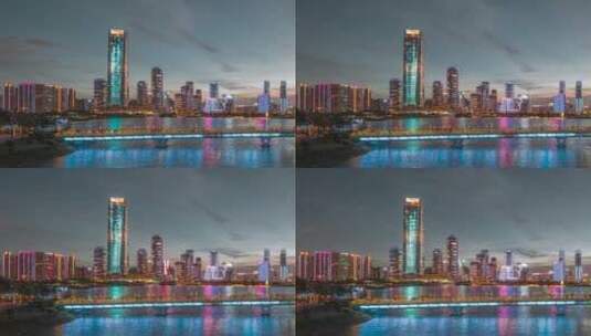 深圳城市夜景延时4K高清在线视频素材下载