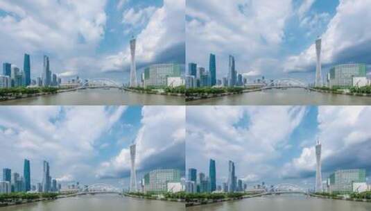 【正版素材】广州塔和珠江新城高清在线视频素材下载