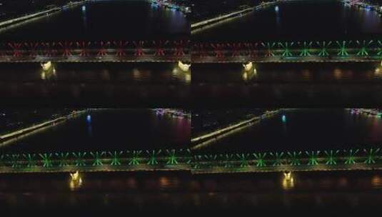 襄阳汉江两岸夜景高清在线视频素材下载