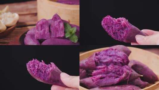 沙地紫心紫薯高清在线视频素材下载