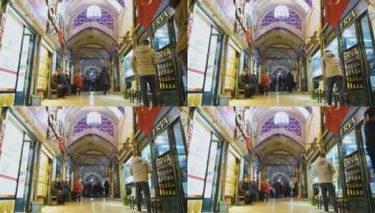 明亮购物中心的低角度拍摄高清在线视频素材下载
